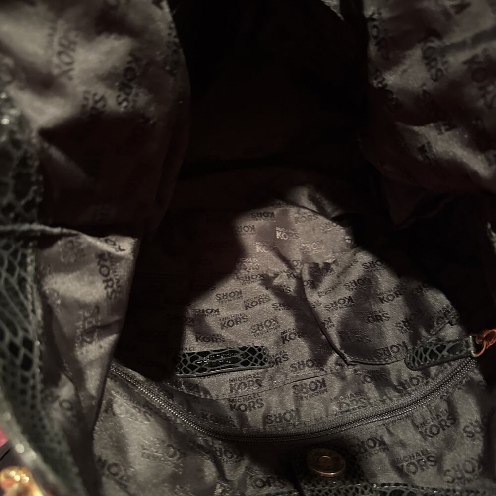 Michael Kors Python Embossed Leather Medium Lilly… - image 3